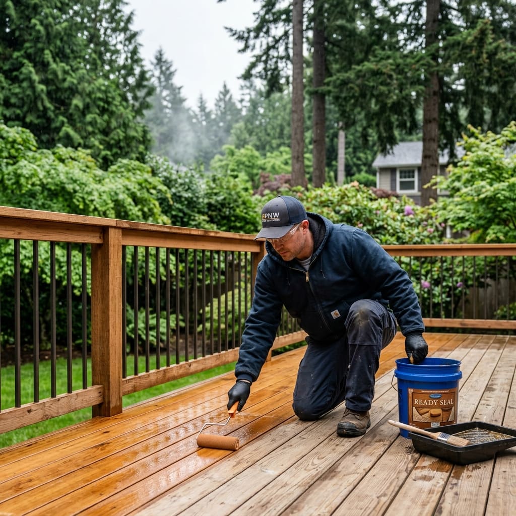 Professional deck waterproofing and sealing services in Bellevue WA